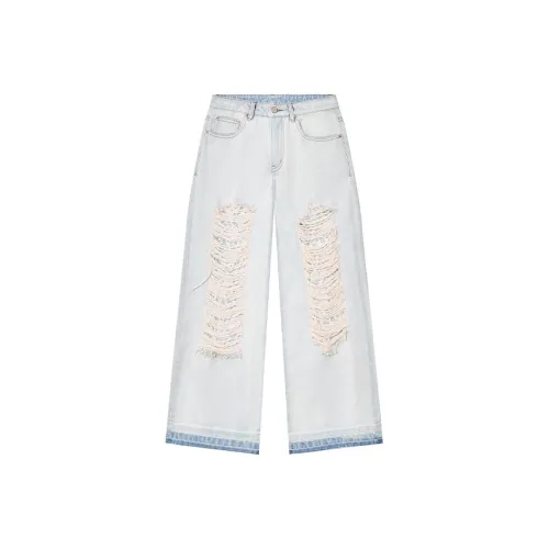 ELF SACK Jeans Women's Washable Light Blue