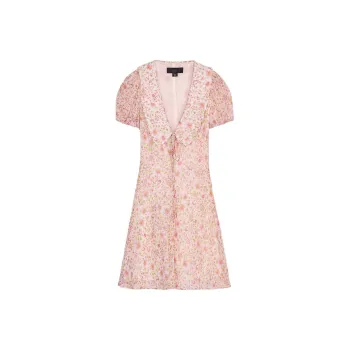 ZARA Short Sleeved Dress Women's Light Pink Red