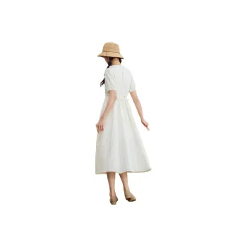 ZIHAN Short-Sleeved Dresses Women's Beige Gold