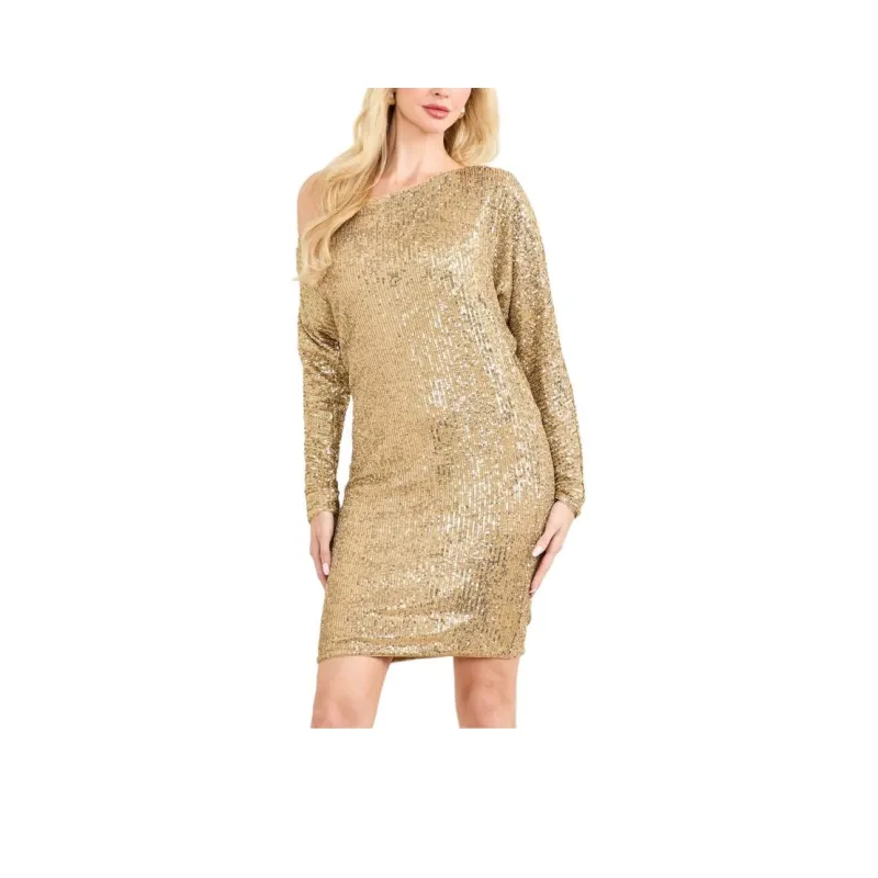 GUESS Long-Sleeved Dresses Women's Gold-0
