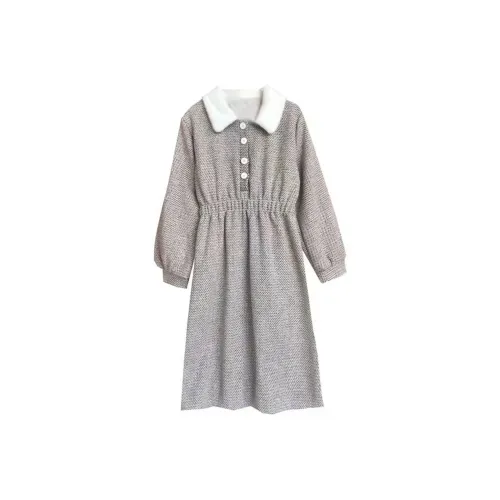 STARFEI Long Sleeved Dresses Women's Gray