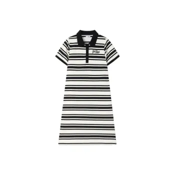GAP Short-Sleeved Dresses Women's Black White Stripes