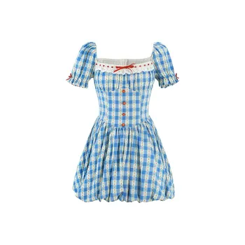 KYKW Short Sleeved Dress Women's Blue