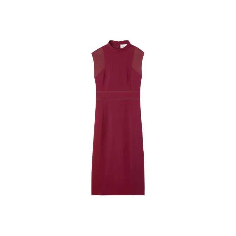 St. John SS24 Sleeveless Dress Women's Raspberry Pink-0