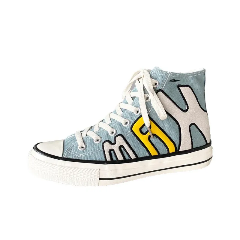 Kuding Slip Resistant, Abrasion Resistant, Breathable, Lightweight High Top Canvas Shoes Men's-3