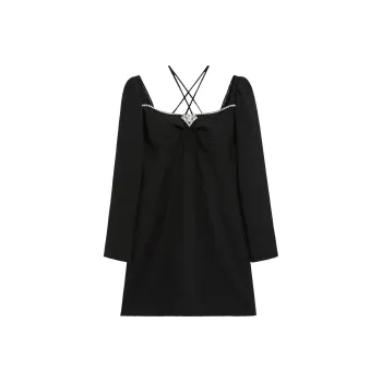 Bebe Long Sleeved Dresses Women's Black
