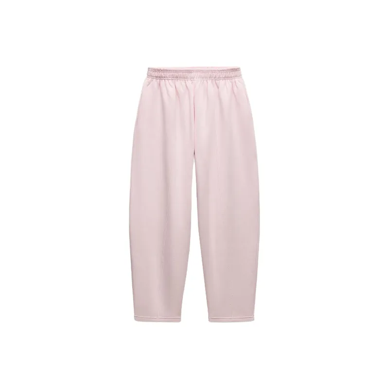 ZARA Knitted Sports Pants Women's Light Pink-0