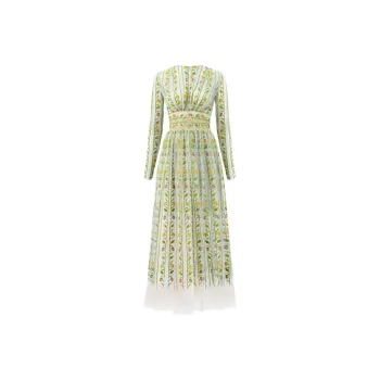 GIAMBATTISTA VALLI Long-Sleeved Dresses Women's Bright Green