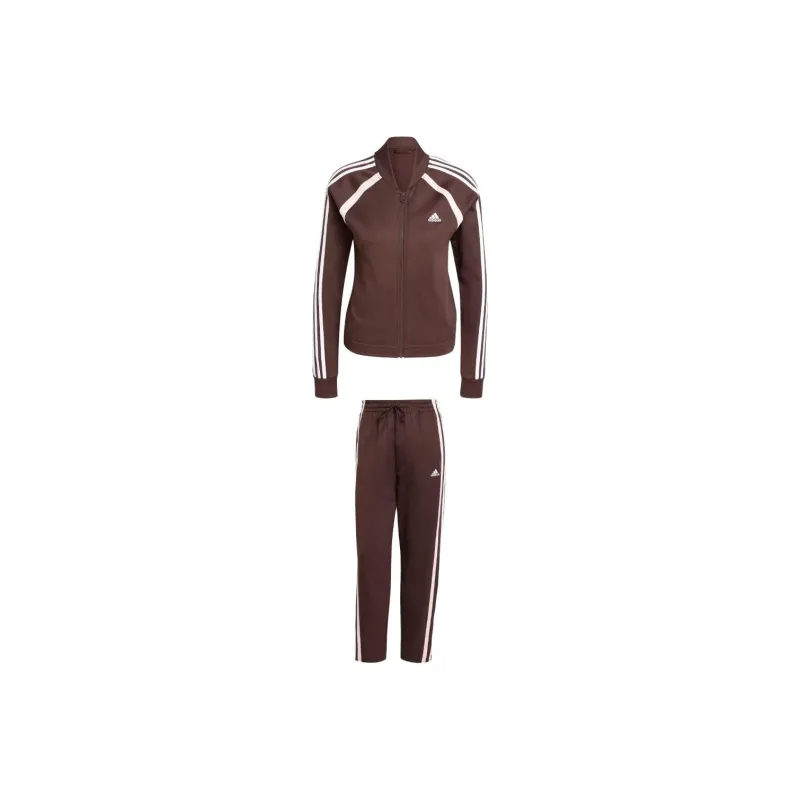 Adidas TEAMSPORT TRACK SUIT Casual Suit Women's Shadow Brown-0