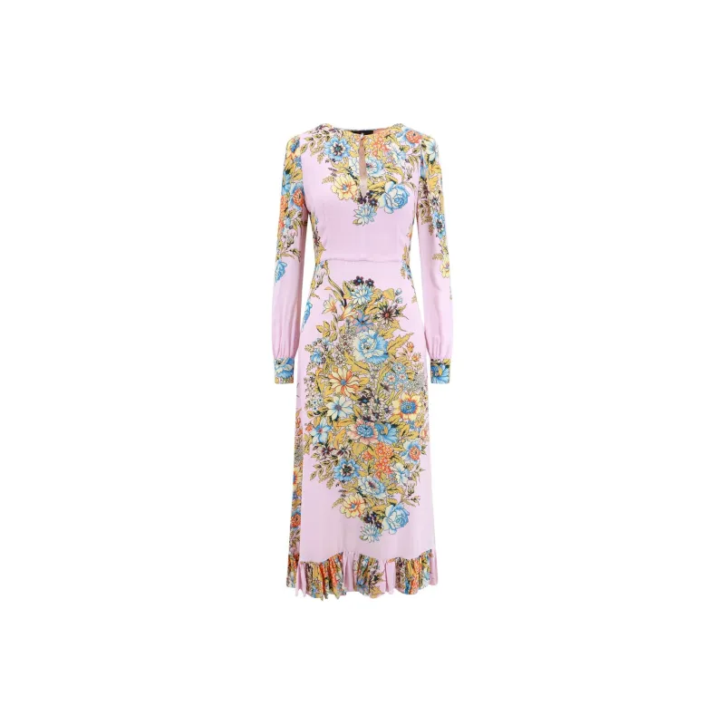 ETRO Long Sleeved Floral Printed Dress-0