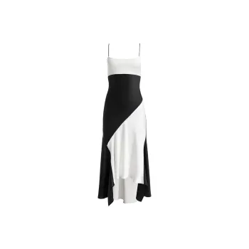 ALICE+OLIVIA Rosa Handkerchief Midi Dress