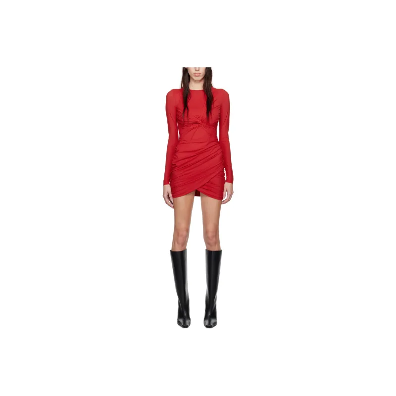 Misbhv Long Sleeved Dress Women's Red-0