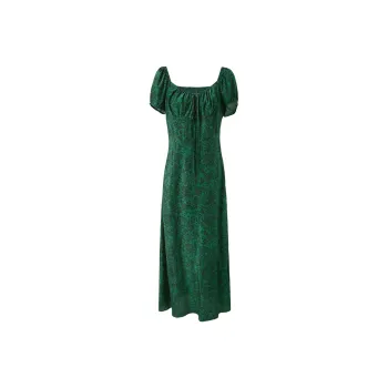 3COLOUR Short Sleeved Dress Women's Forest Green Floral