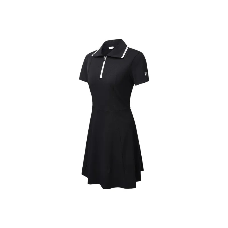 FILA Short Sleeved Dress Women's Black-0
