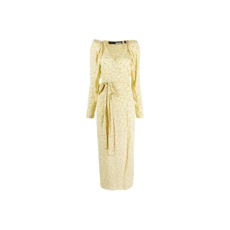 Rotate Long-Sleeved Dresses Women's Yellow-0