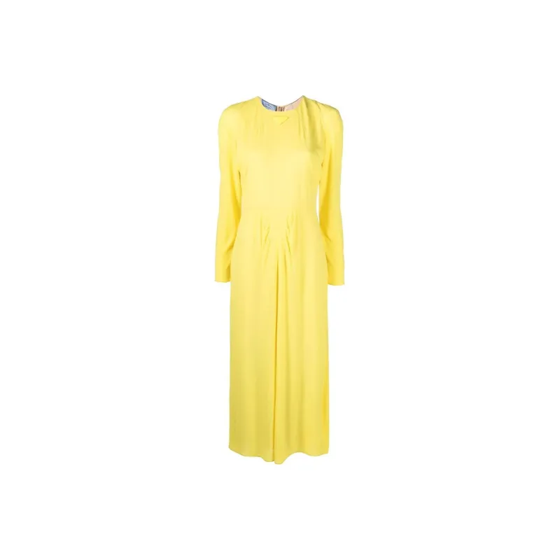 PRADA Long-Sleeved Dresses Women's Yellow-0