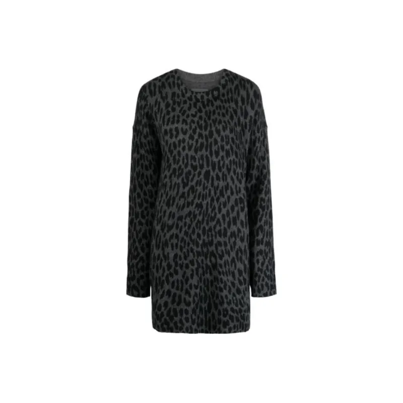 Zadig & Voltaire Malia Leopard Long Sleeved Dress-0