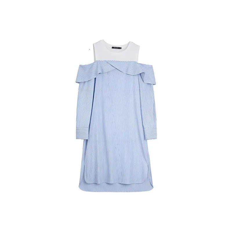 ELLE Long Sleeved Dresses Women's Blue-0