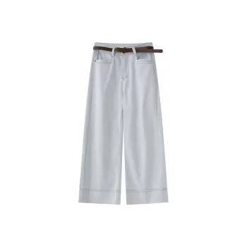 HTMEME Jeans Women's Light Gray