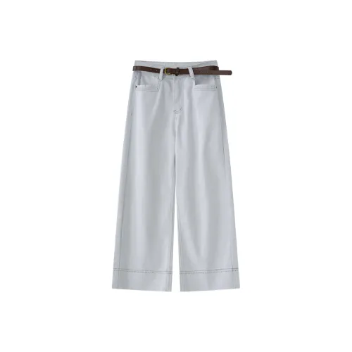 HTMEME Jeans Women's Light Gray
