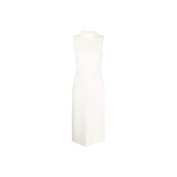 THEORY Sleeveless Dresses Women's Vanilla White