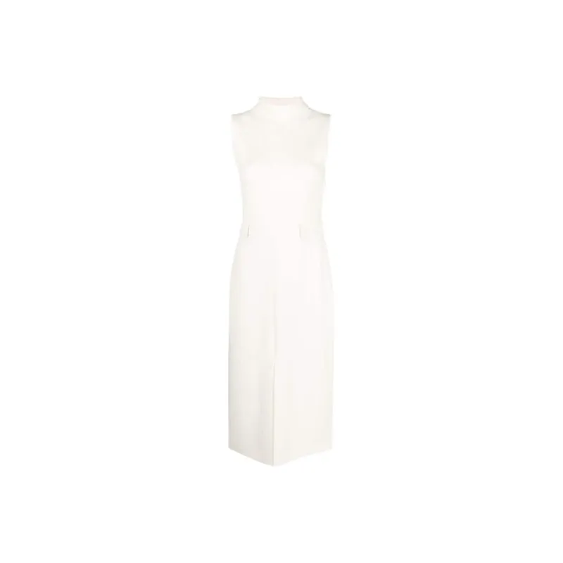 THEORY Sleeveless Dresses Women's Vanilla White-0