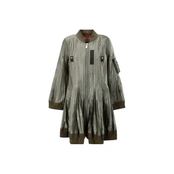 Sacai Pleated Zip-Up Dress