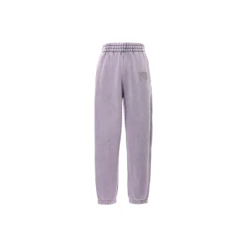 Alexander Wang SS24 Knitted Sports Pants Women's Acid Wash Purple Pink