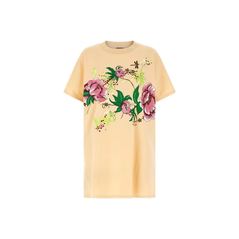 KENZO Peonies Crewneck Mini Dress-0
