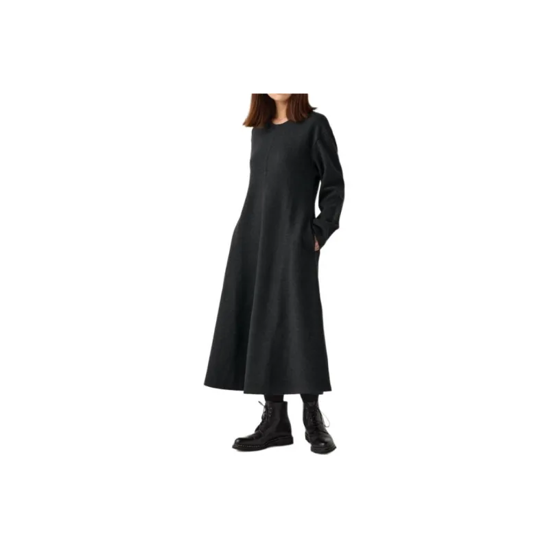 UNIQLO Long Sleeved Dress Women's Dark Gray-0