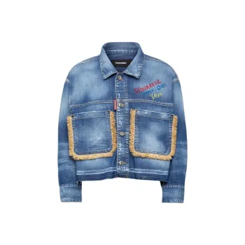 DSQUARED 2 Fringed Denim Jacket