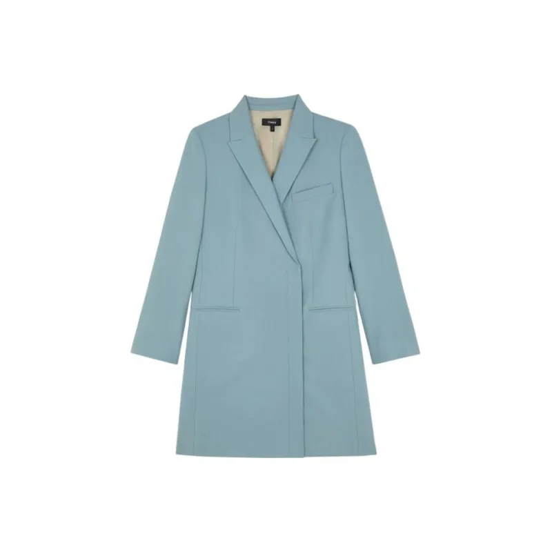 THEORY Long-Sleeved Dresses Women's Gray Blue-0