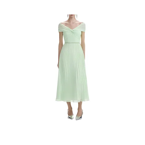 Self portrait Short Sleeved Dresses Women's Mint Green