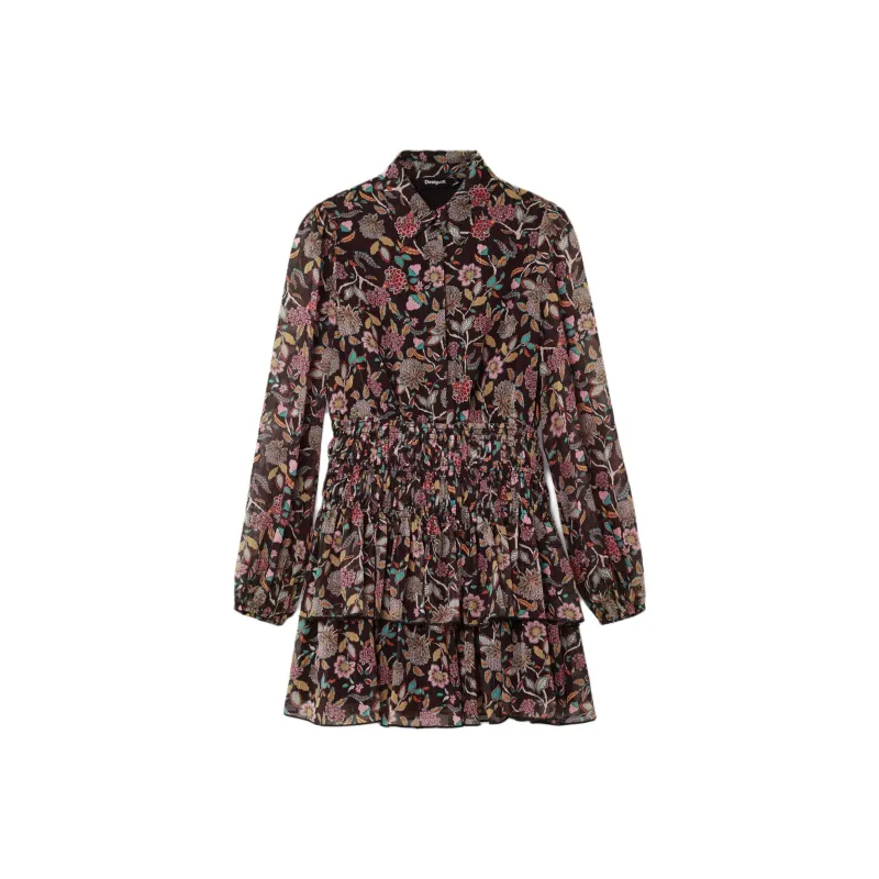 Desigual Long Sleeved Dress Women's Multicolor-0