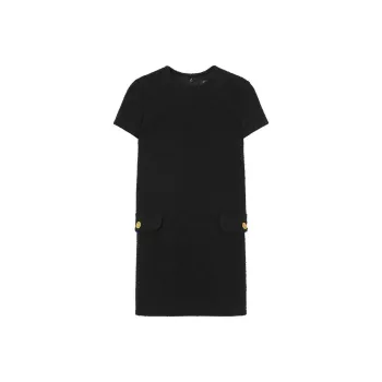 VERSACE Tweed Shift Mini Dress