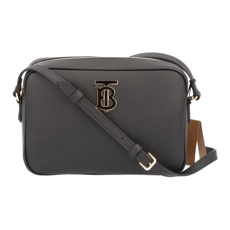 Burberry Leather Camera Bag, Shoulder Bag Women's Black-0