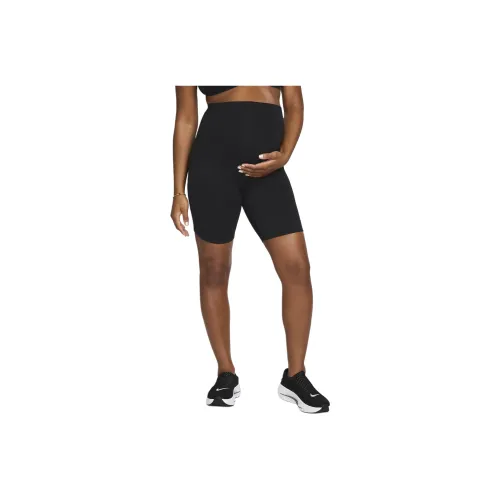 Nike M One Women's Dri FIT High Waisted 8' Biker Shorts With Pockets Maternity
