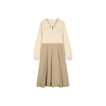 Coolhut Long Sleeved Dress Women's Khaki