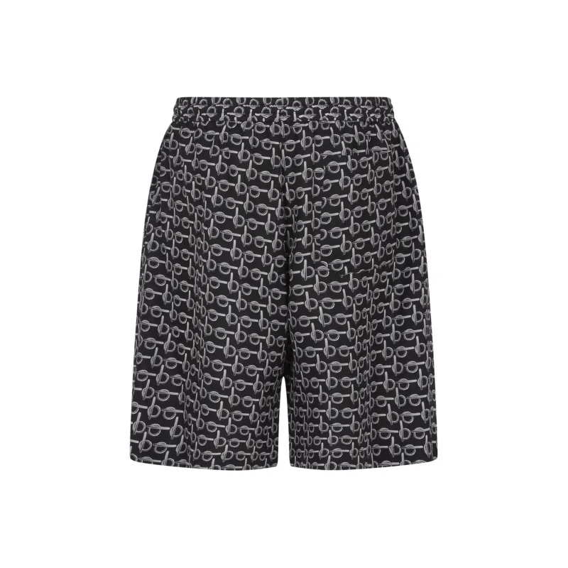 Burberry Monogram Print Knee Length Shorts-0