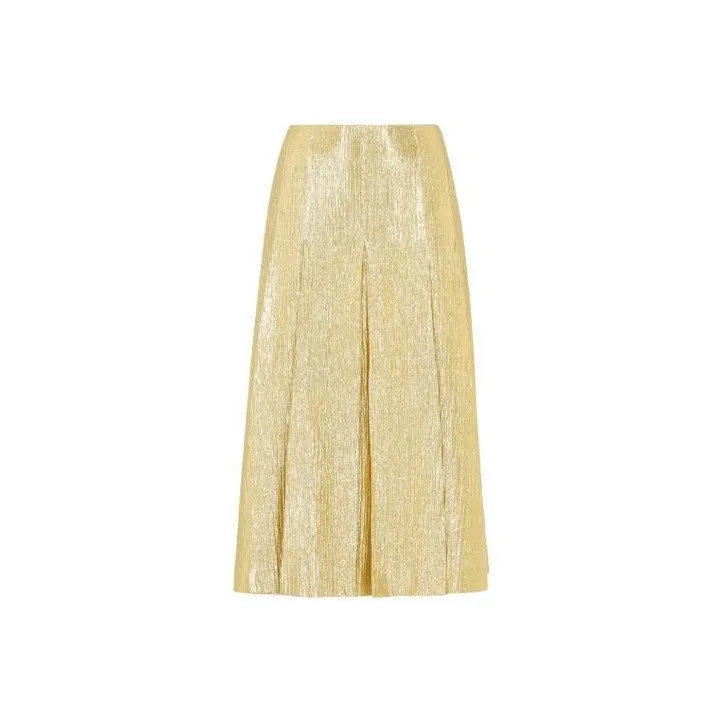 FENDI SS21 Casual Long Skirt Women's Yellow-0