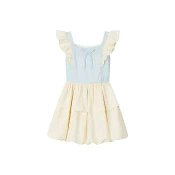 ECHOSTA Short Sleeved Dress Women's Yellow