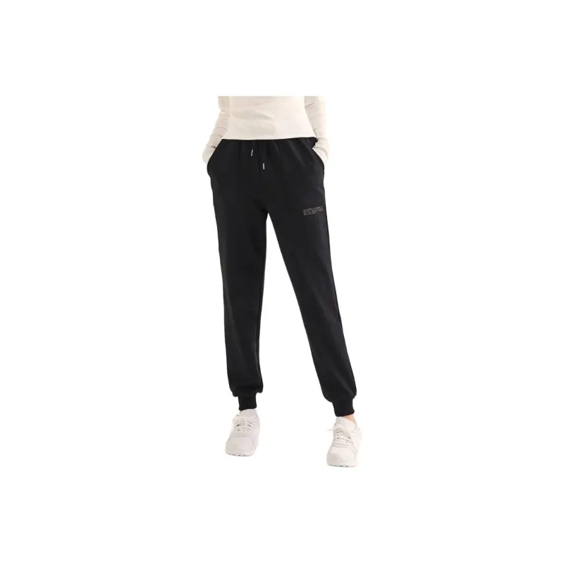 CORALIQUE Knitted Sports Pants Women's Black-0