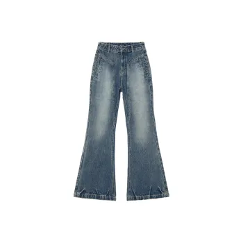 MEETLADY Jeans Women's Denim Blue