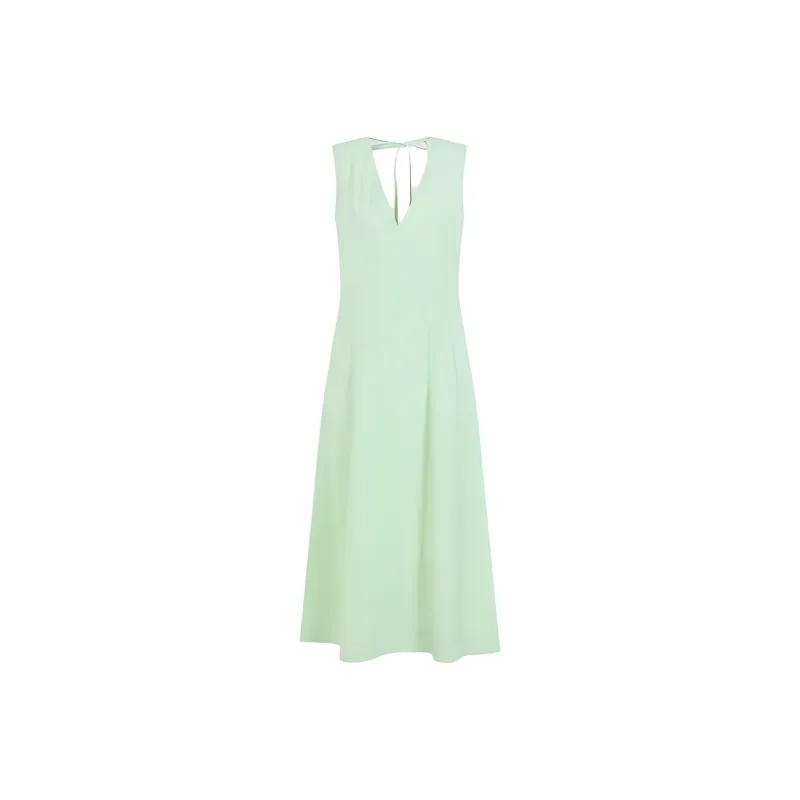 Bottega Veneta V Neck Sleeveless Midi Dress-0