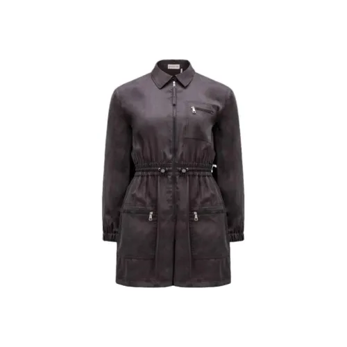 Moncler Long Sleeved Dresses Women's Dark Gray