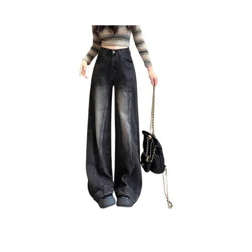 XIANSINIAO Jeans Women's Black Gray Color