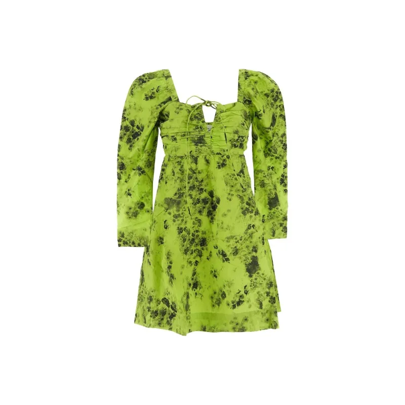 GANNI Long-Sleeved Dresses Women's Green-0