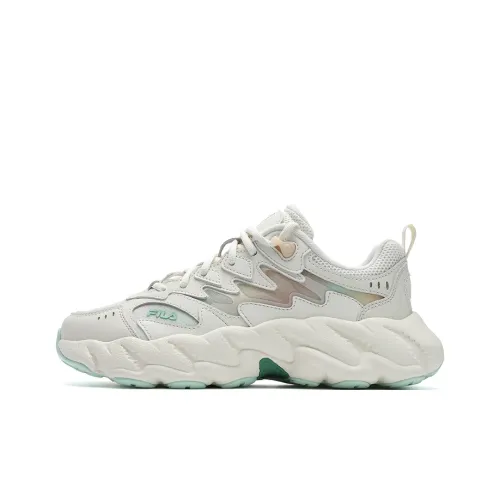FILA Modern FERN 2 Fern Sneakers 2 Abrasion Resistant Breathable Low Top Casual Shoes Women's White Green