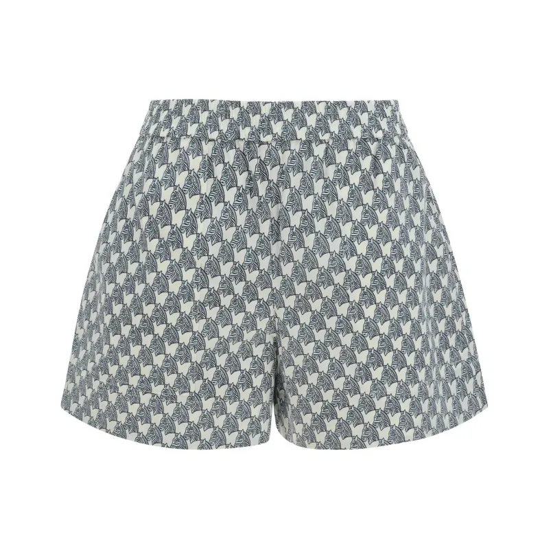 TORY BURCH Allover Printed Poplin Shorts-0