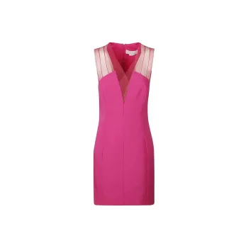 Genny V neck Cady Minidress